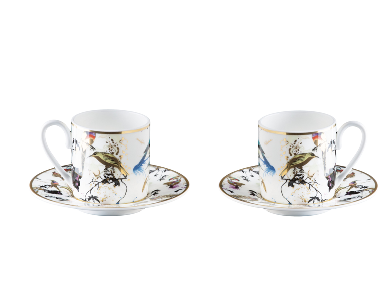 Garden's Birds Set of 2 coffee cups and saucers