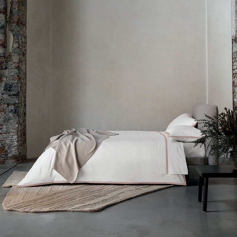 Duvet cover Hellen 250X200 Bianco Seta+Rosa Boho