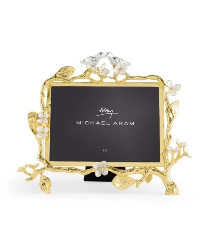 Lovebirds Silver & Gold Frame 5X7