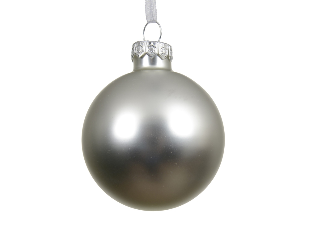 Christmas tree decoration Glass Matt D10 Silver
