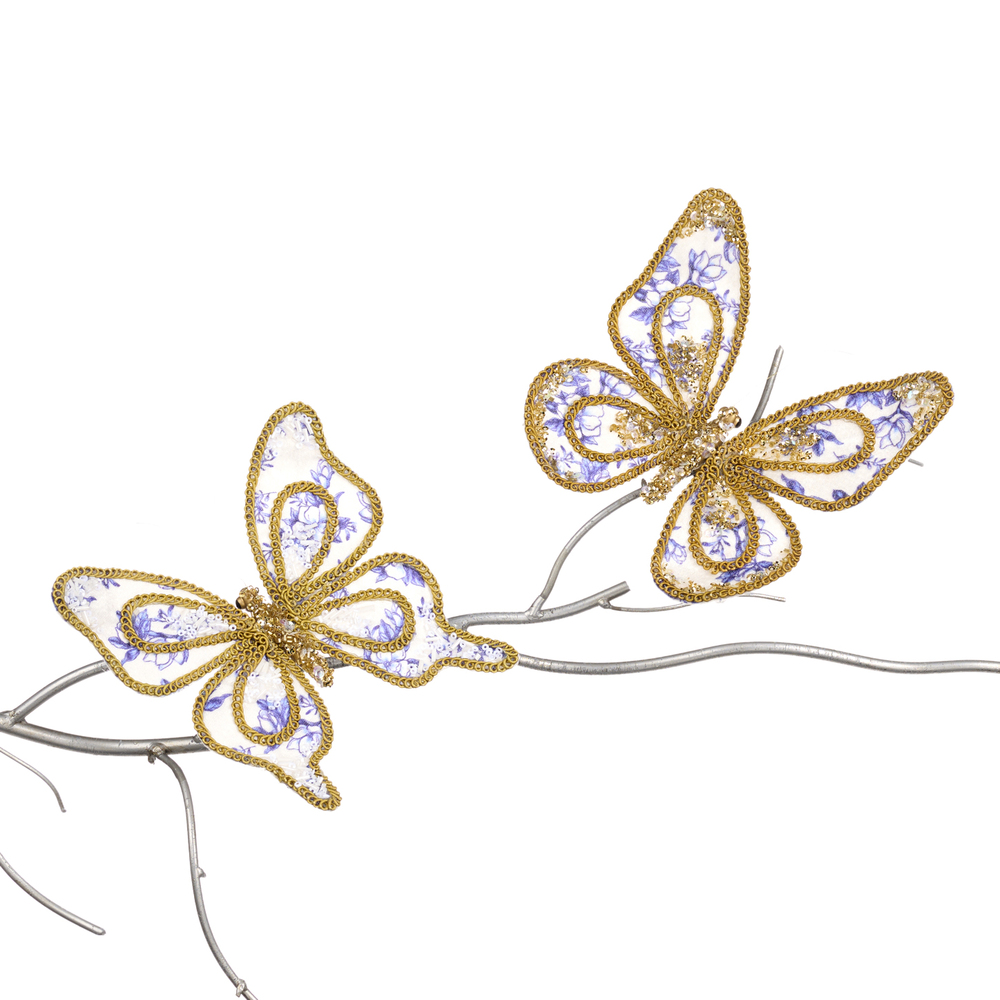 Decorative Flower Butterfly on Clip