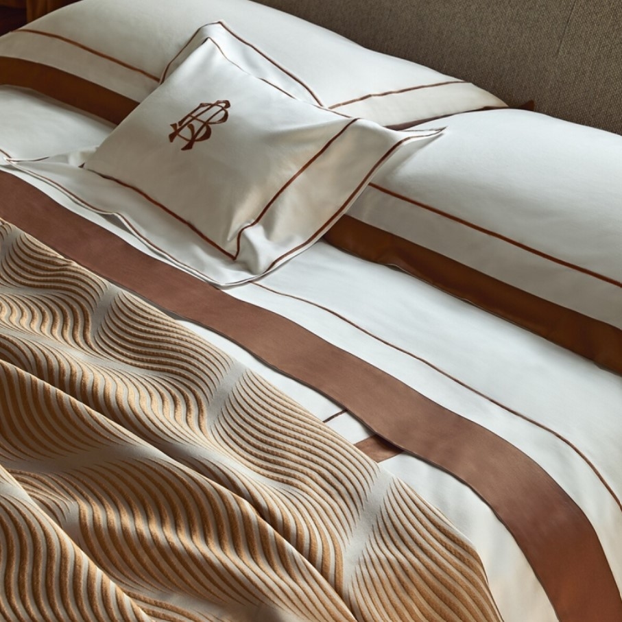 Lenjerie de pat Darsena 250X200 Bianco+Sandalo