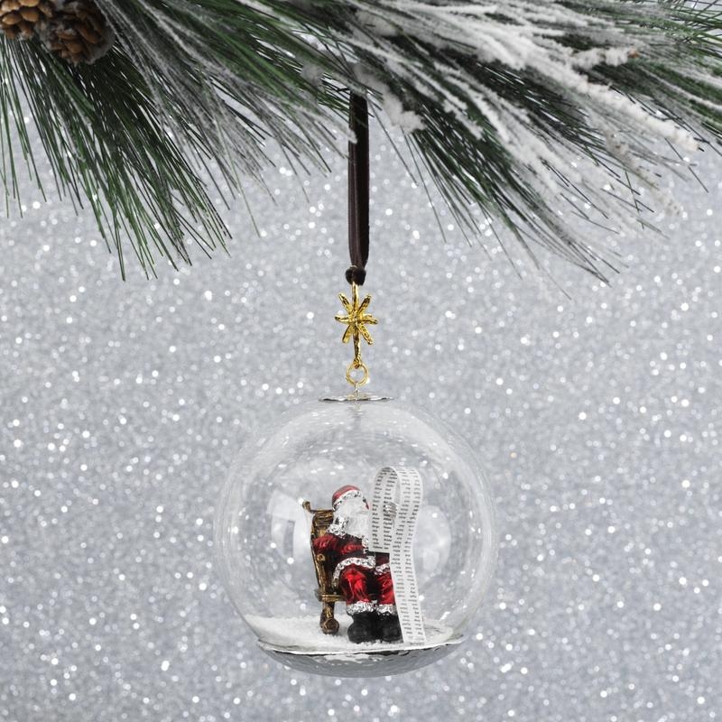 Jucărie Brad Ornament Santa Globe