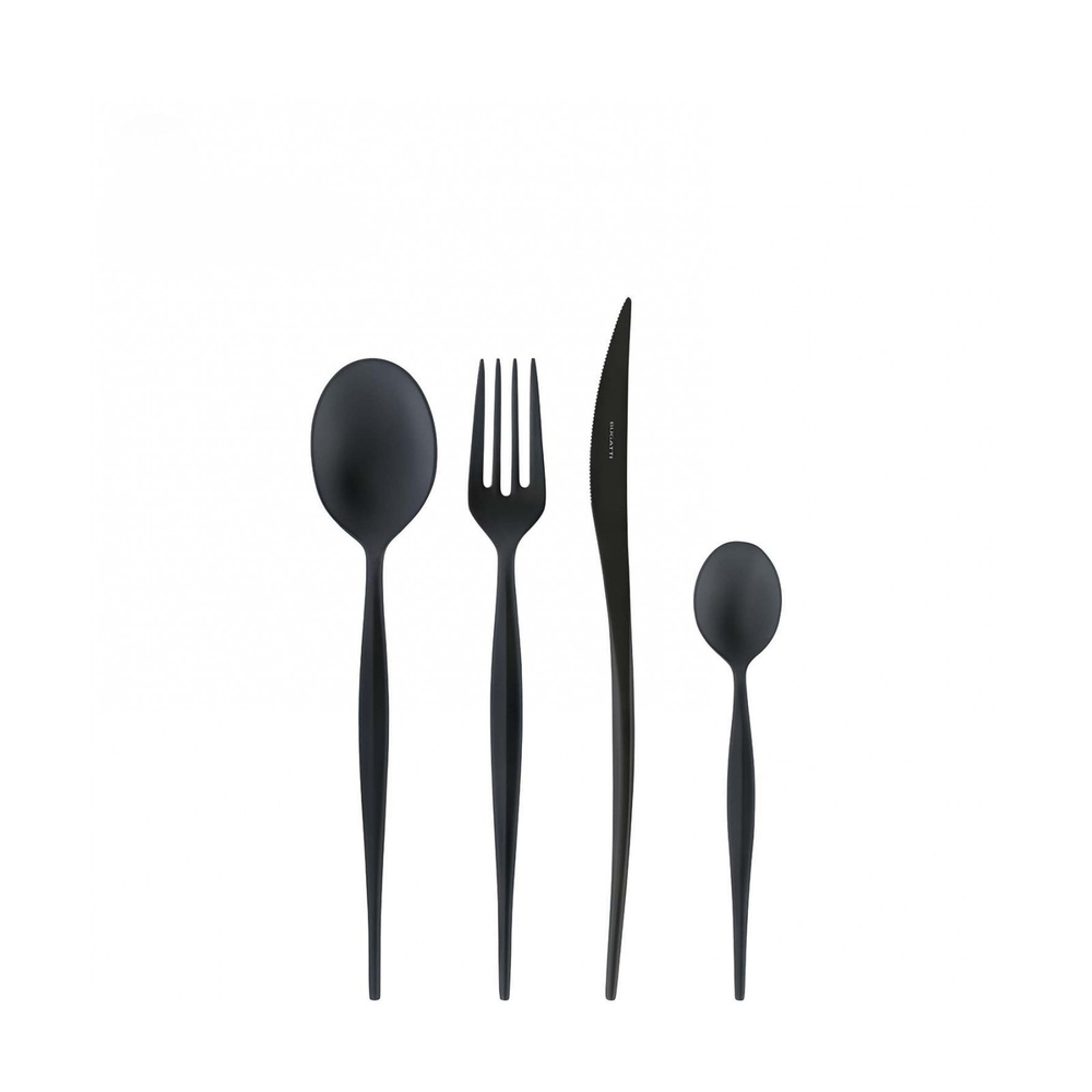 Natura Black Set of 24 cutlery in Lux box