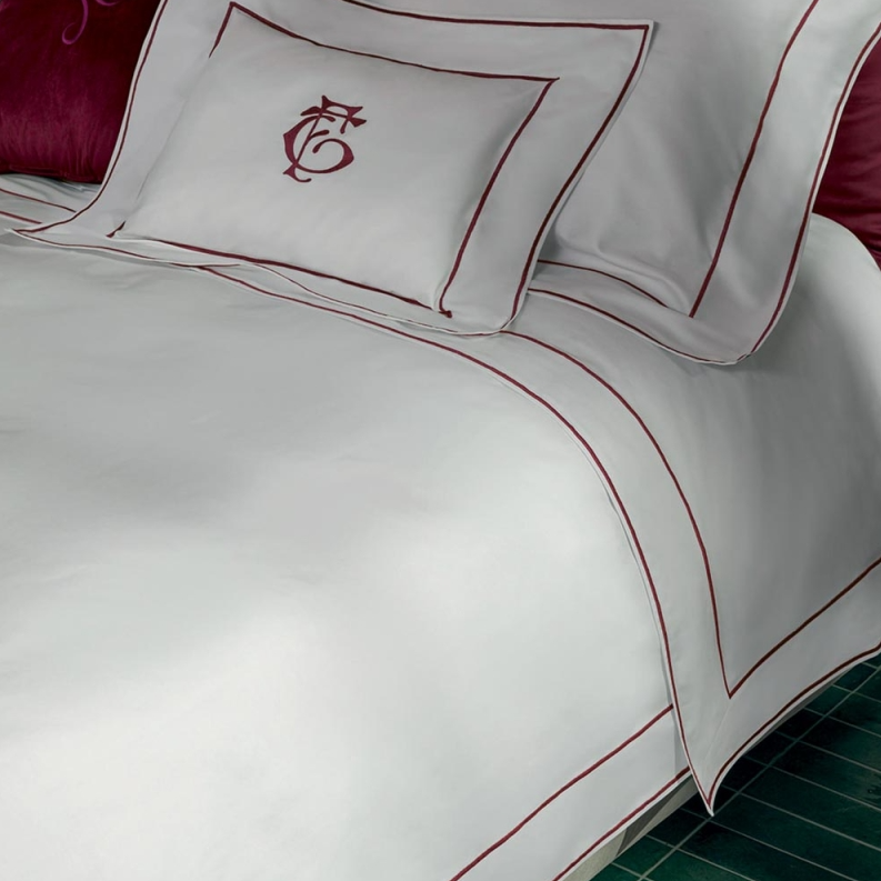 Lenjerie de pat Isola 220X200 Bianco+Burgundy