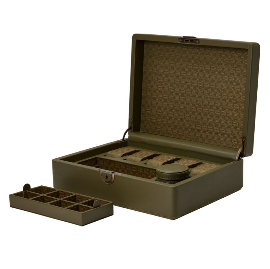 Cutie pentru bijuterii cu suport pentru ceas Earth Olive