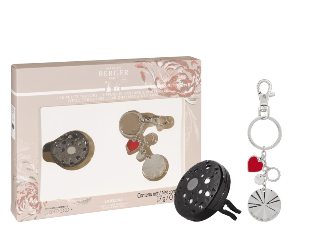 Difuzor pentru automobil Ophelia + breloc decorativ (silver)