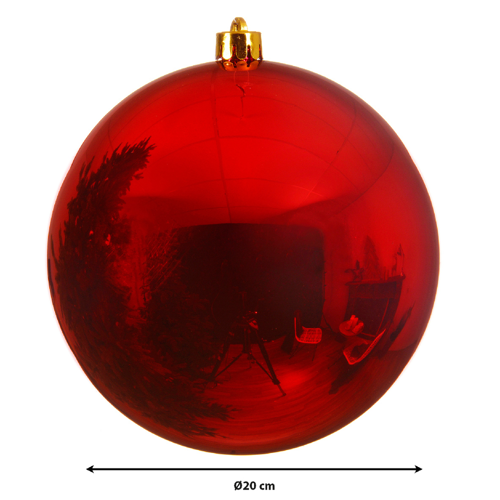 Елочная игрушка Shiny D20 Christmas Red