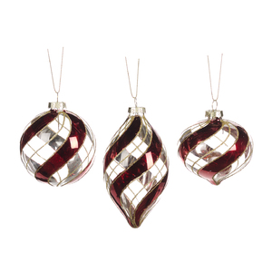 Jucărie brad Glass Swirl Stripe 