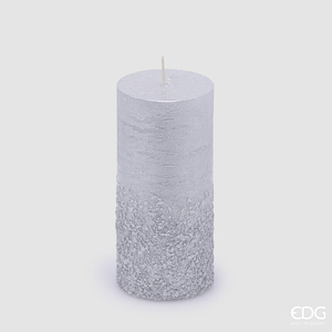 Свеча Rustic Moccolo Glitter Silver