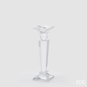 Candleholder Crystal Quadrato H28