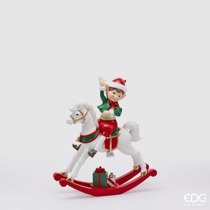 Decoration Elf W/Horse