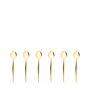 Natura Gold Набор из 6 кофейных ложек для мока в подарочной коробке 