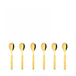 Vidal Gold Set of 6 moka spoons in a Gift Box 