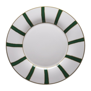 Stripes Green Round platter