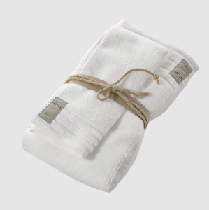 Set of 2 towels Coccola Bianco