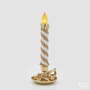 Lumânare decorativă Candela LED con Piattino H45