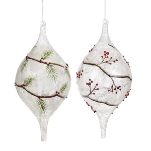 Елочная игрушка Glass Berry/Pine Twig