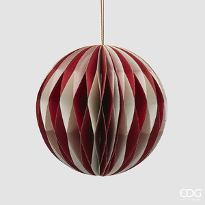 Christmas tree decoration Palla Origami D12 White Red