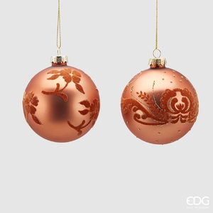 Елочная игрушка Palla Vetro Hazelnut