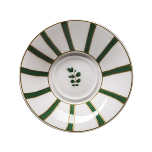 Stripes Green Farfurie pentru ceașcă de espresso