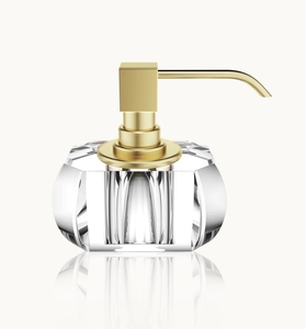 Kristall Дозатор для мыла crystal clear/gold matt