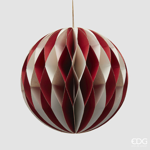 Christmas tree decoration Palla Origami D15 White Red