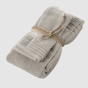 Set of 2 towels Coccola Grigio