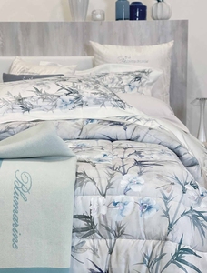 Lenjerie de pat Orchidea 220X200 Pavone peacock blue