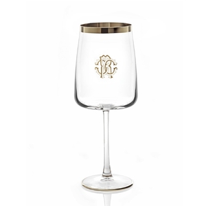 New Monogram Platinum Set of 2 Wine Glasses
