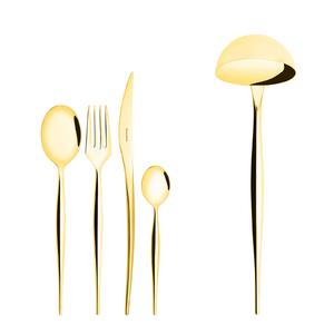 Natura Gold Set of 49 cutlery in wooden box 