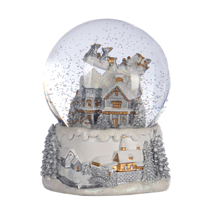 Музыкальный снежный шар XMAS House Scene