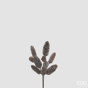 Decorative branch Pigna Innevato H28