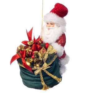 Christmas tree decoration Santa w/bag