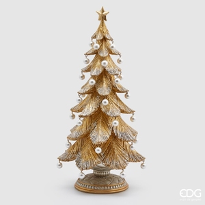 Decorațiune Pino Poly c/Perle H46 Silver Gold