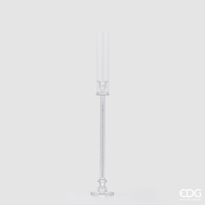 PORTACANDELA CRYSTAL CILINDRO H.79 D.10  NATURAL