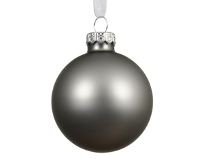 Christmas tree decoration Glass Matt D15 Soft Grey