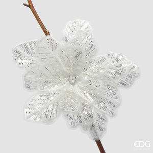 Декоративный цветок с креплением Gerbera Paillettes D23