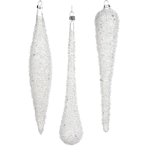 Christmas tree decoration Glass Jewel Covered Drop/Icicle