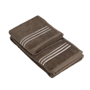 Set of 2 towels Isola Corteccia+Bianco