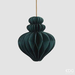 Елочная игрушка Trottola Origami H10 Dark Green