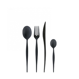 Natura Black Set of 24 cutlery in Lux box