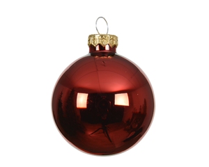 Елочная игрушка Glass Shiny D15 Christmas Red