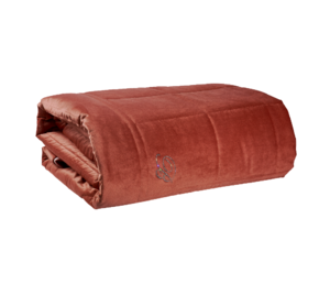 Bedspread Blu Velvet 270X270 Coral