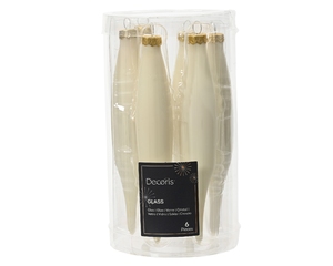 Set jucării brad Icicle Enamel-Matt Mix H15 Wool White