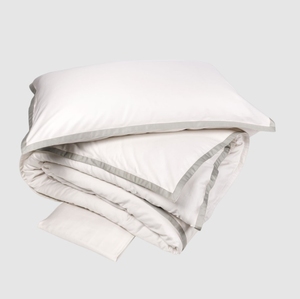 Lenjerie de pat Hellen 250X200 Bianco Seta+Grigio