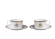 Silk Gold set of 2 tea cups & saucers
