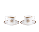 Silk Gold Set of 2 coffee cups and saucers